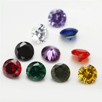 15 colors cubic zirconia stone round shape brilliant cut loose cz stones synthetic gems beads for jewelry 0 812mm aaaaa
