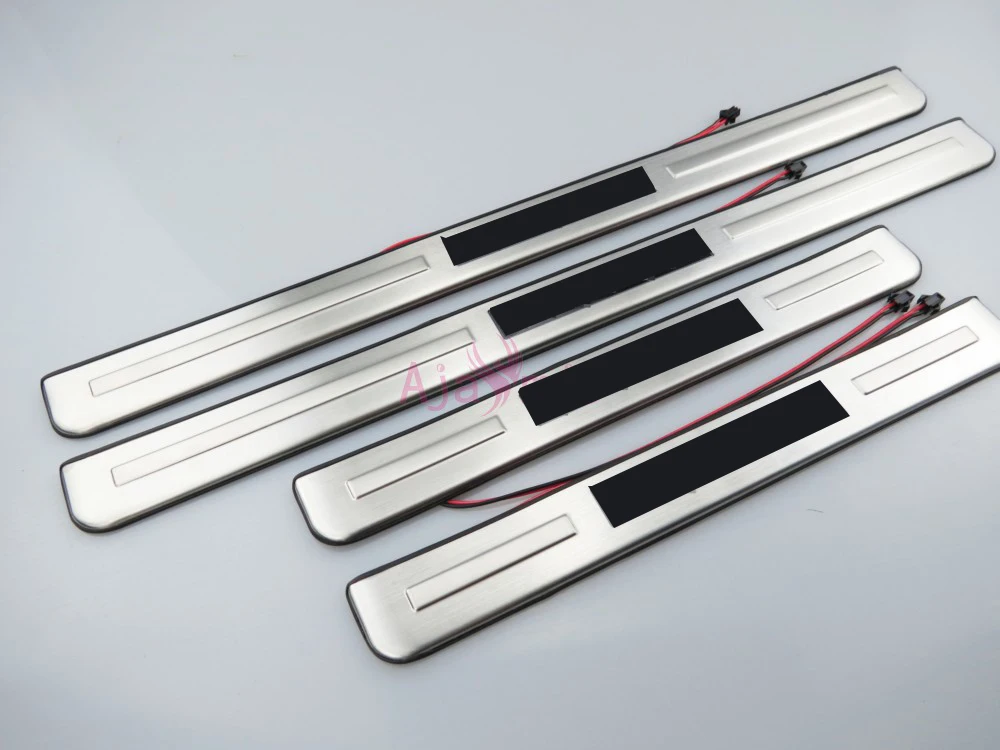 Автомобильный Стайлинг #304 Нержавеющая сталь светодиодный порога бампер ворота