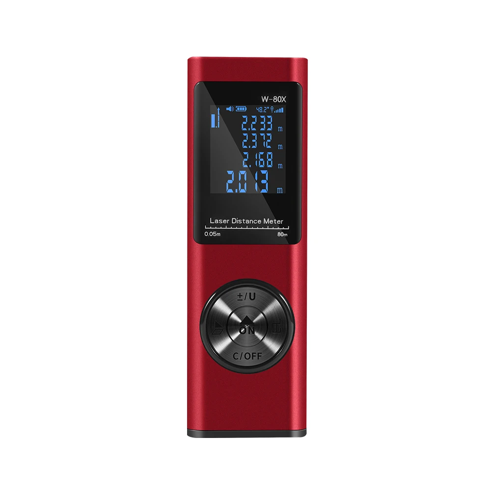 

80m Protable Laser Distance Meter Digital Waterproof Laser Rangefinder With USB Rechargeable Battery Handheld Measuring Tool