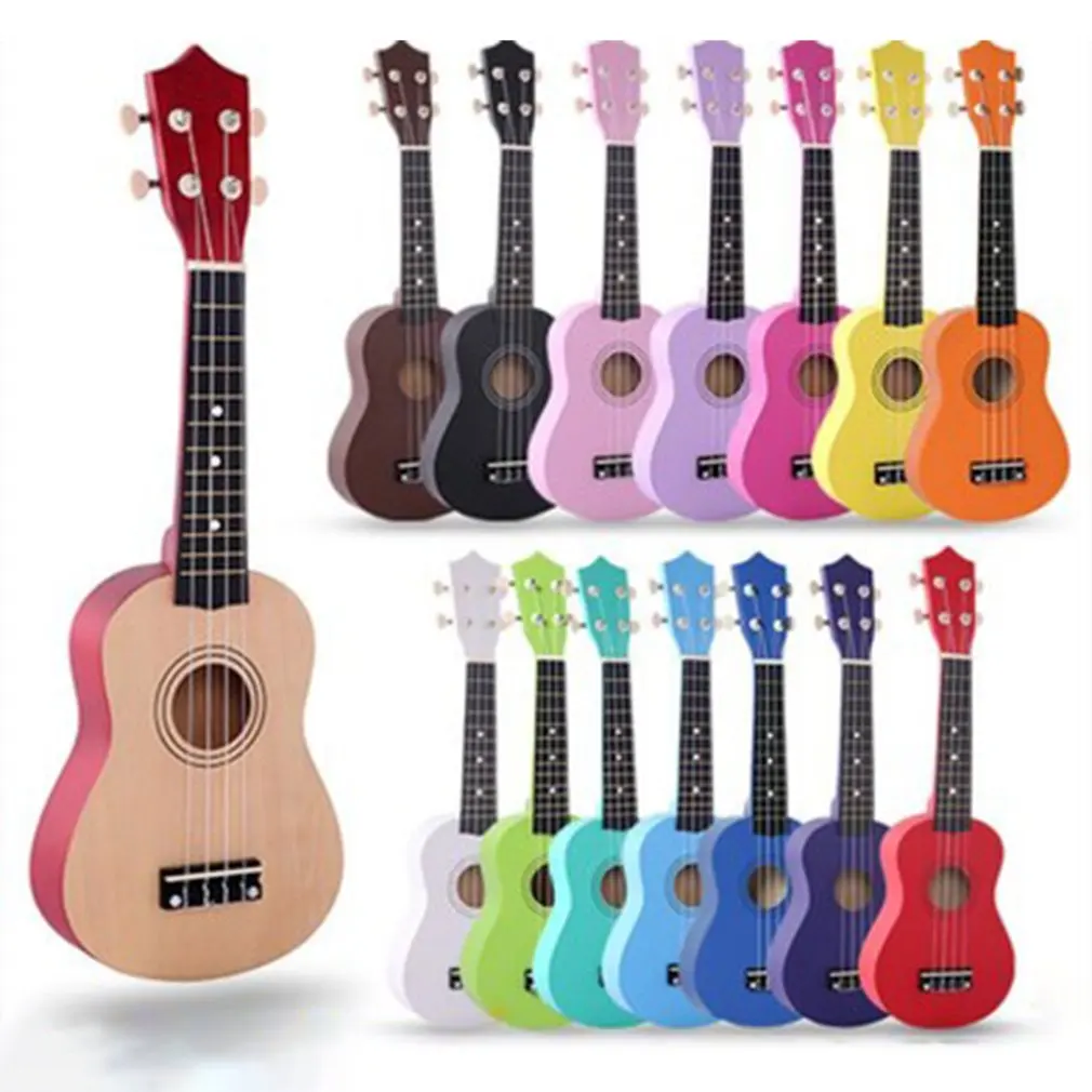 21 дюймов мини деревянная Гавайская гитара Мини укулеле симулятор гитары дети