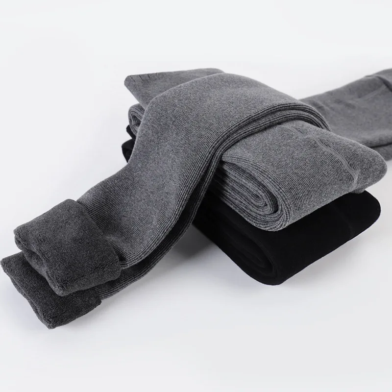 

New Women's Trousers in Autumn and Winter 2020 Korean Vertical Stripe Thickened Plus Size Socks Thread Leggings Thermal Cotton