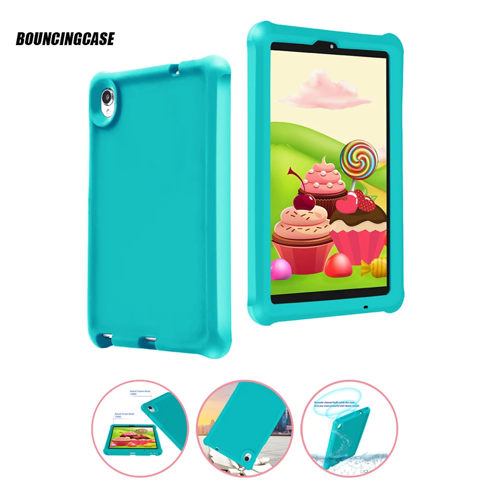 

BOUNCING CASE for Lenovo M8 FHD Tablet Cover TB-8705X/F/N Tablet Silicone Case Kid Friendly Shockproof durable cover