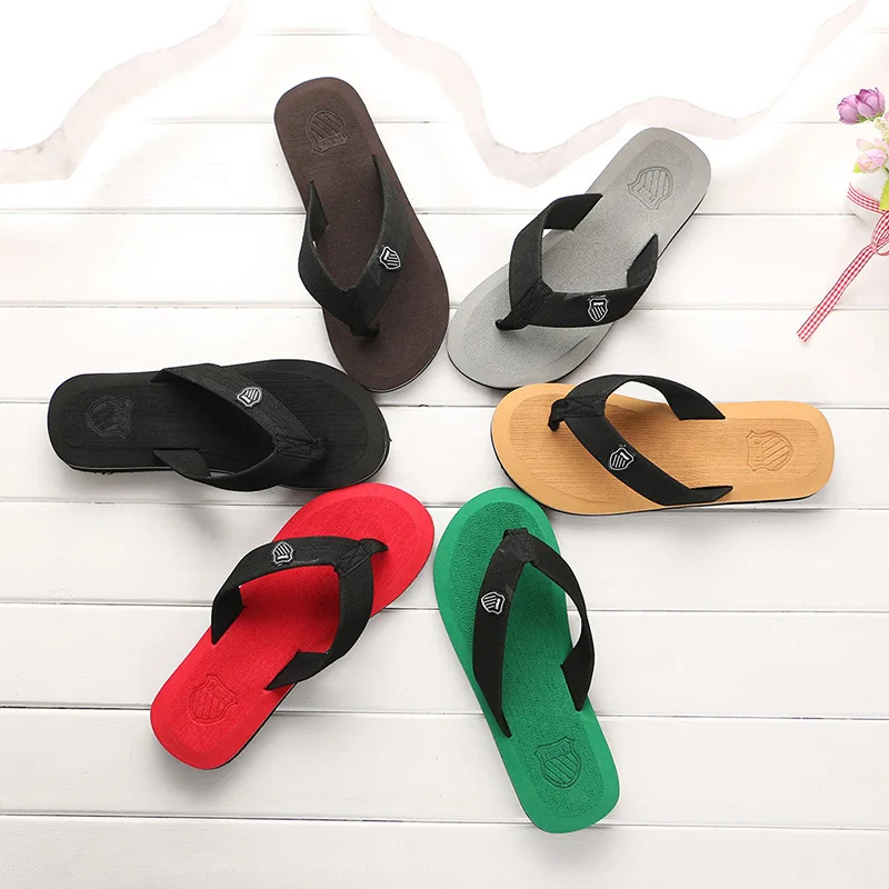 

Men Summer Flip Flops Beach Sandals Anti-slip Casual Flat Shoes High Quality Slippers Zapatos Chanclas De Hombre Chaussure Homme