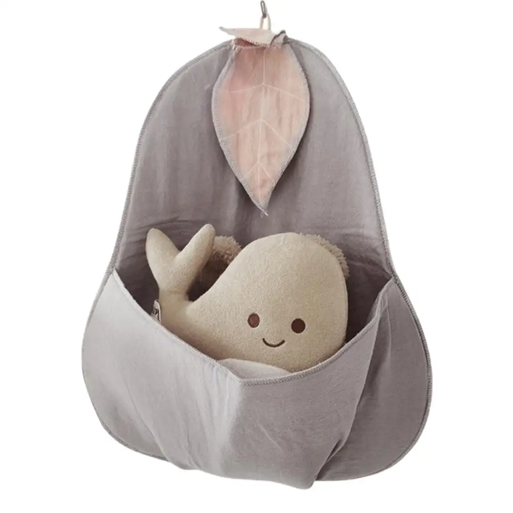 

Pear-Shaped Hanging Pocket Storage Basket Small Sack Sundries Organizer Cosmetic Cotton Linen Storage Bag Home Decor