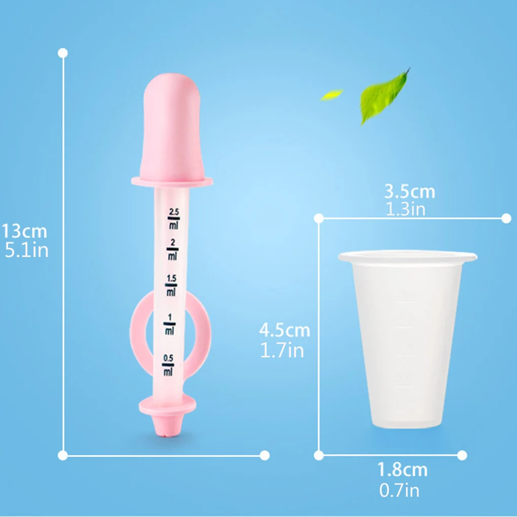 

Baby Pill Dispenser Dropper Storage Cup Set Infant Feeding Pipette with Volume Graduations