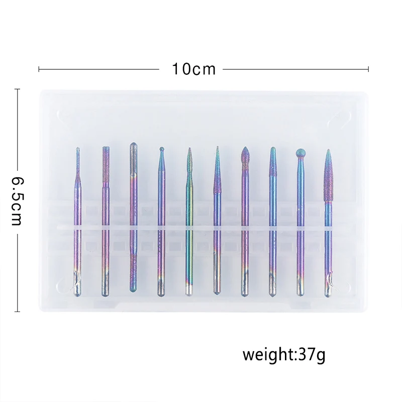 10 шт./компл. фрезы заусенцы для ногтей сверла маникюра аксессуары маникюрного