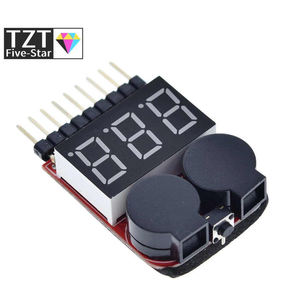 Тестер напряжения TZT F00872 Lipo вольтметр с индикатором проверка двойной динамик 1S-8S