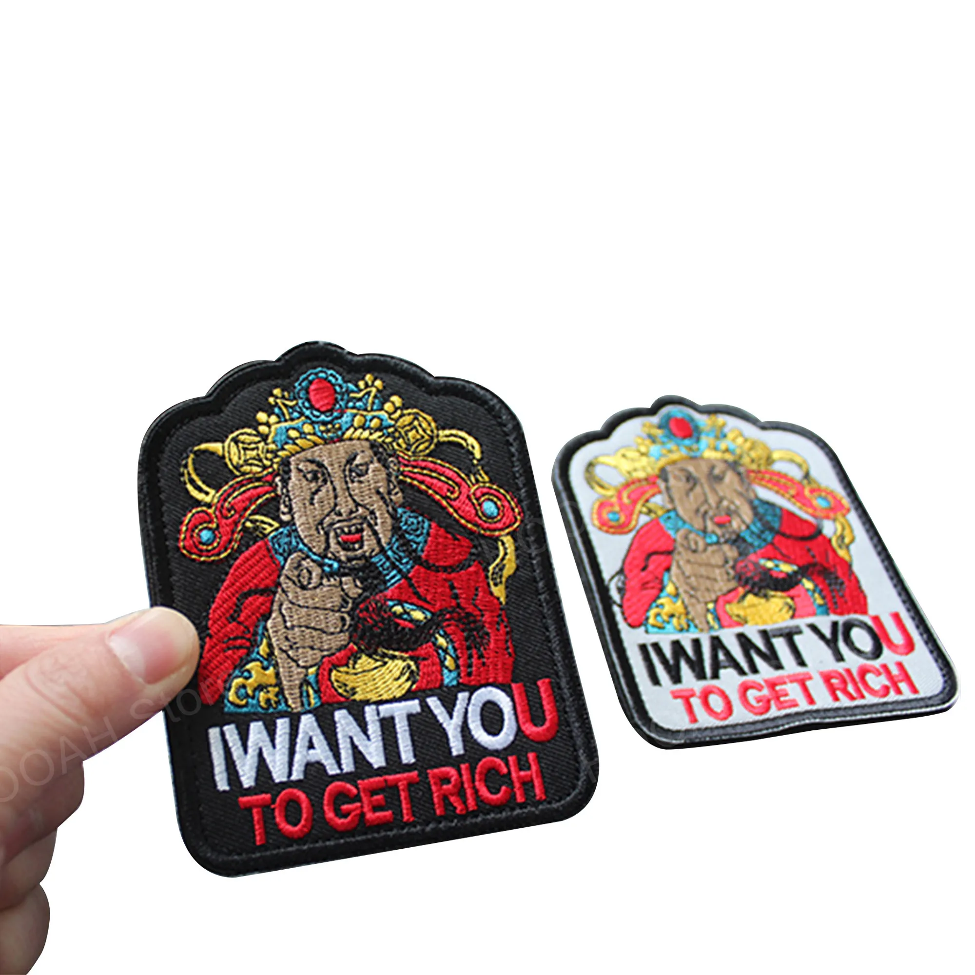 Нашивка С Вышивкой я хочу чтобы вы получили богатую удачу военный значок нашивка