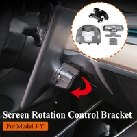 for tesla model 3 y 2017 2020 center navigation screen rotation mount holder turn left and right car modification