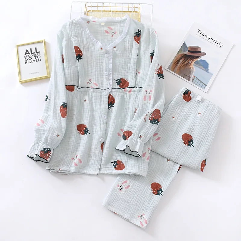 Fdfklak осенний Новый костюм для беременных пижамы женские хлопковые одежда сна