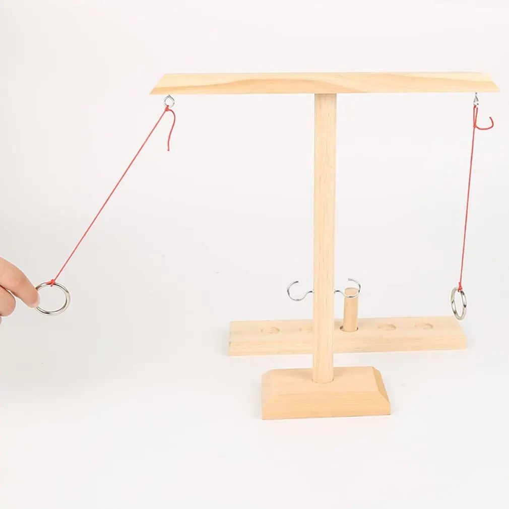 

Ring Toss Games For Kid Adult Handheld Board Games Outdoor Indoor Handmade Wooden Ring Toss Hooks Fast-paced Interactive Game