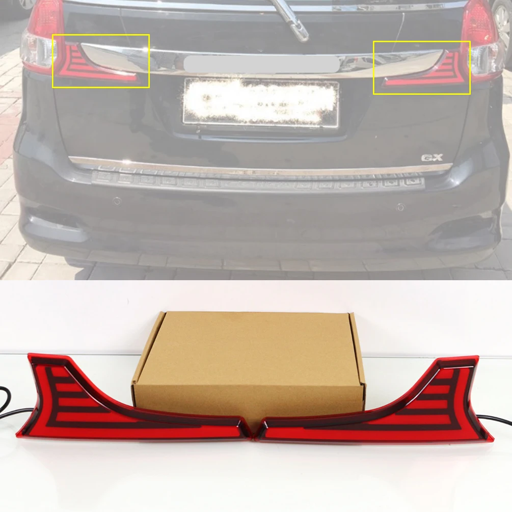 

2pcs LED Rear Bumper Reflector Brake Light For Suzuki Eritage 2014 2015 2016 2017 Tail Stop Fog Lamp Car Parts