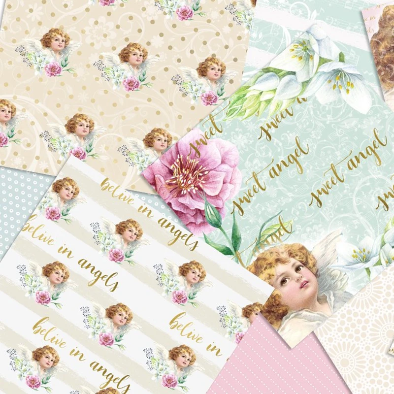 45x110 см цветочный винтажный верный в Ангелах хлопчатобумажная ткань для шитья технические материалы для рукоделия сделай сам ручная работа