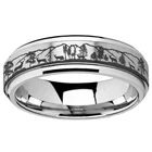 Мужское кольцо-Спиннер из нержавеющей стали, с изображением леса