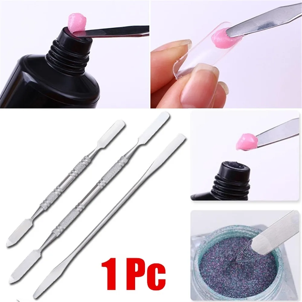1 шт. ложка для ногтей из нержавеющей стали польский крем блендер смешивающая