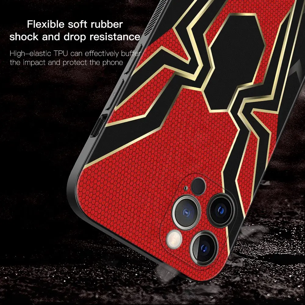 Силиконовый чехол для телефона iPhone 14 13 12 11 Pro Max Mini XS X XR 7 8 6 6S Plus тонкий Marvel