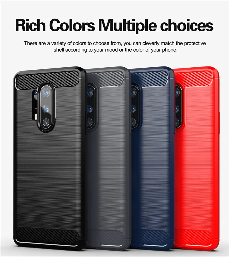 Противоударный чехол из углеродного волокна для Oneplus 8 Pro One plus 7T 7 6T 6 1 + Pro|Бамперы| |