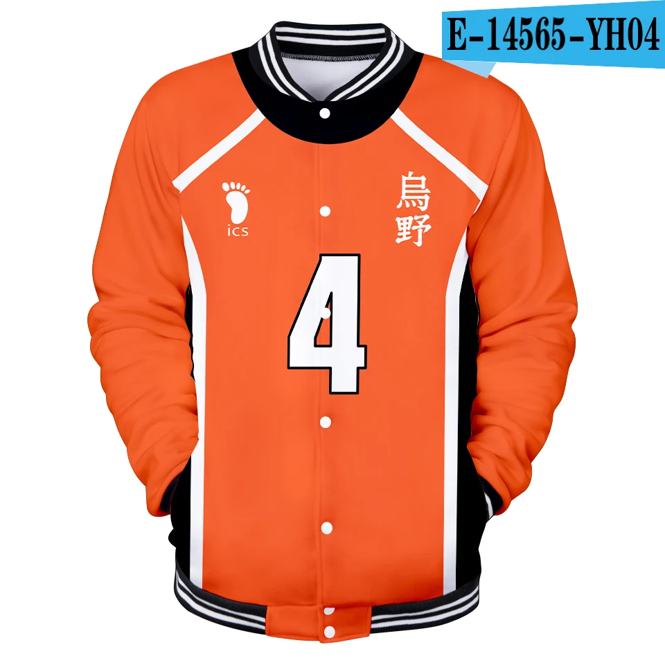

Haikyuu Jacket 3D Printing Hip Hop Men/Women Coats Haikyuu Fashion Design Slim Fit College Varsity Tracksuit Uno High School