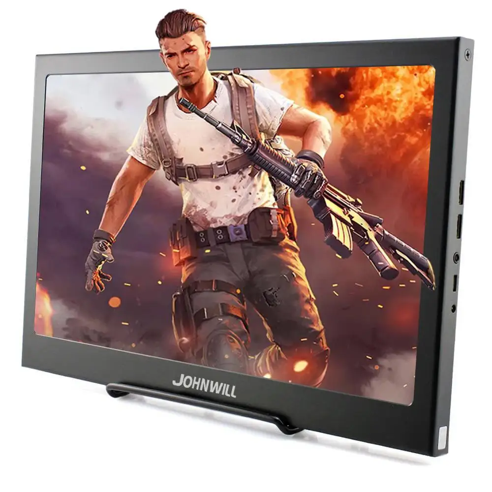 

15.6 Inch IPS Gaming Monitor for PS4/3 1920x1080 HD Portable Display with HDMI Audio Output USB Powered Built-in Speaker +case