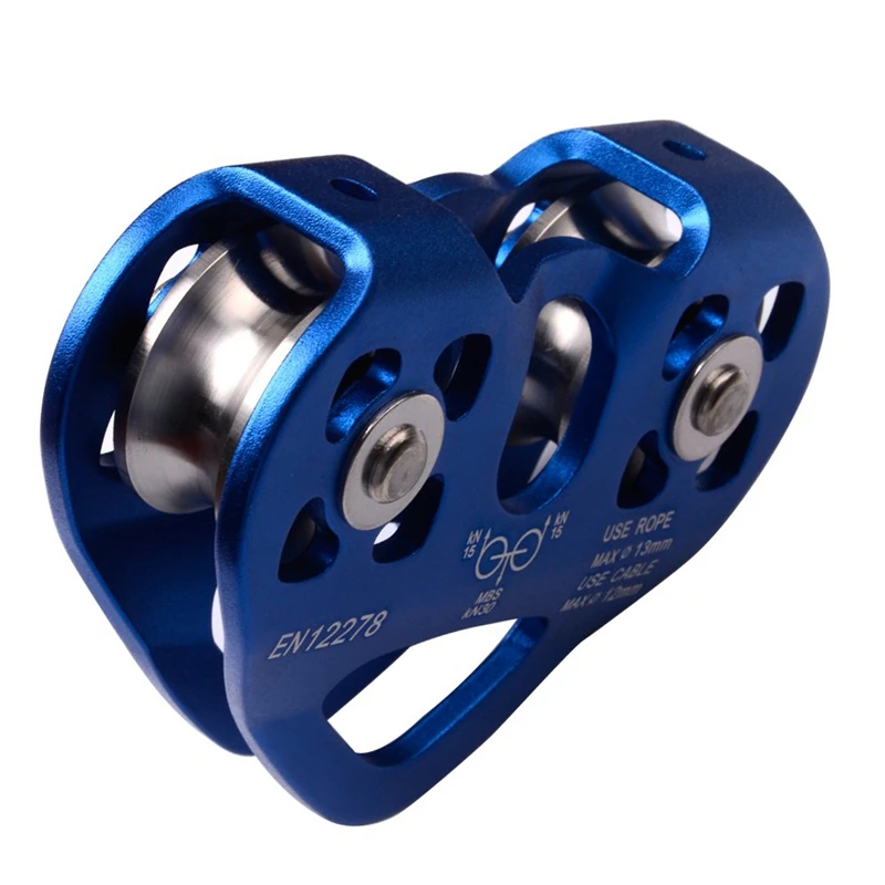 Double Trolley Pulley Carabiner Rock D-Shaped Mountaineering Buckle Climbing Kit Heavy Duty Lightweight Pul | Спорт и развлечения