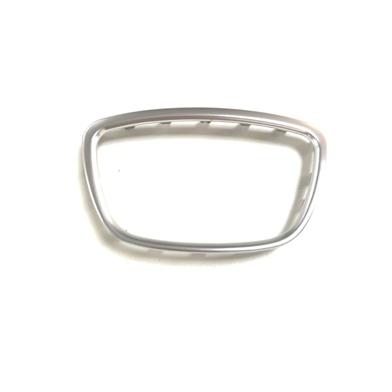 Matte Silver Hopefield ABS Серебристый Хром накладка на руль эмблема Логотип рамка интерьерные аксессуары для Audi A6 C7 A7 A8 D4 - Название цвета: Matte Silver