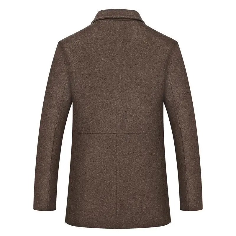 

8XL plus size mens cashmere coat winter jacket men manteau homme Male medium long men wool coatovercoat leisure wear overcoat