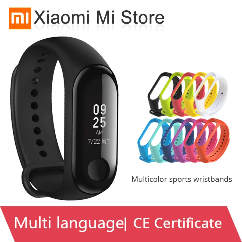 Xiaomi mi Band 3 Смарт-Браслет фитнес-браслет mi Band большой сенсорный экран OLED частота сердечных сокращений для Red mi Note 8 Pro