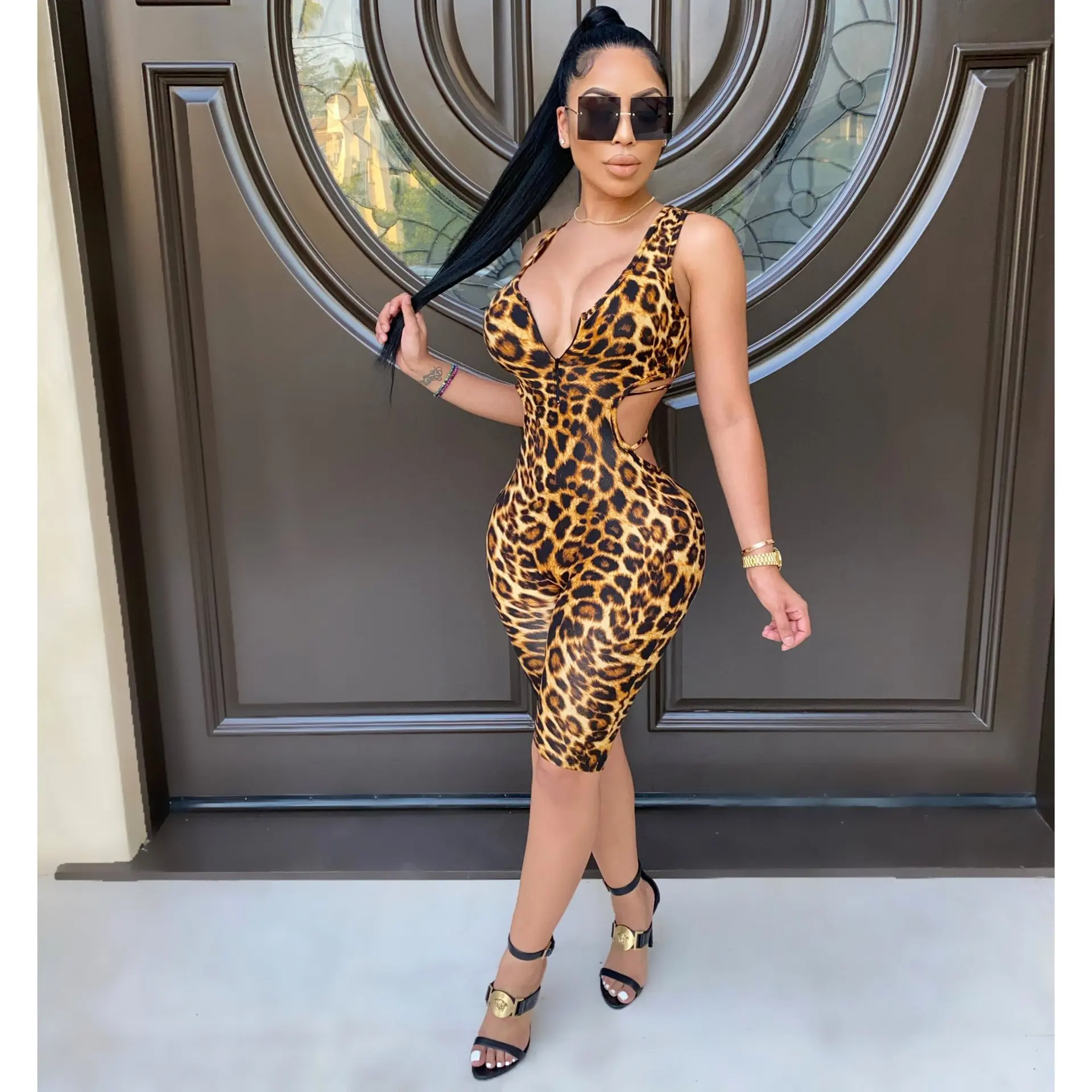 

731228 Wholesale Items Best Design Strapless Dress Micro Coat Bodycon Printed Women Clothing Two Piece Sets