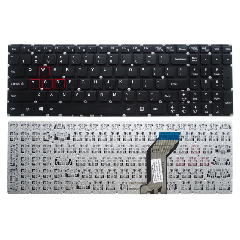 Новая клавиатура США для Lenovo 15 Y700 15-ISK Клавиатура ноутбука без подсветки |