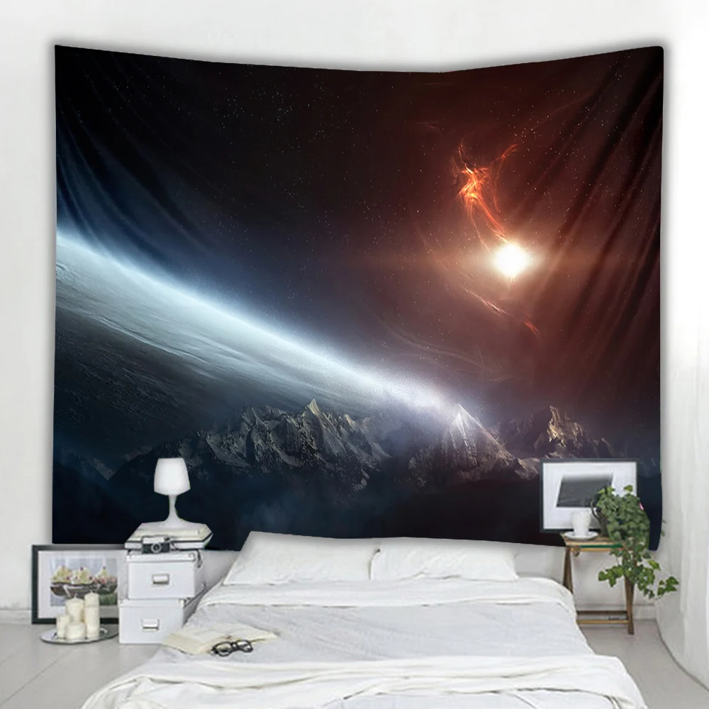 

Starry Sky Series Colorful Corrugated Line Mural Living Room Bedroom Tapestry Bohemian Style Apollo Carpet Decoration Mattress