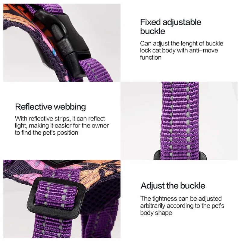 

Detachable Reflective Cat Sling Traction Rope Double Disc Anti-strike Hawaiian Beach Style Sliding Cat Rope Cat Traction