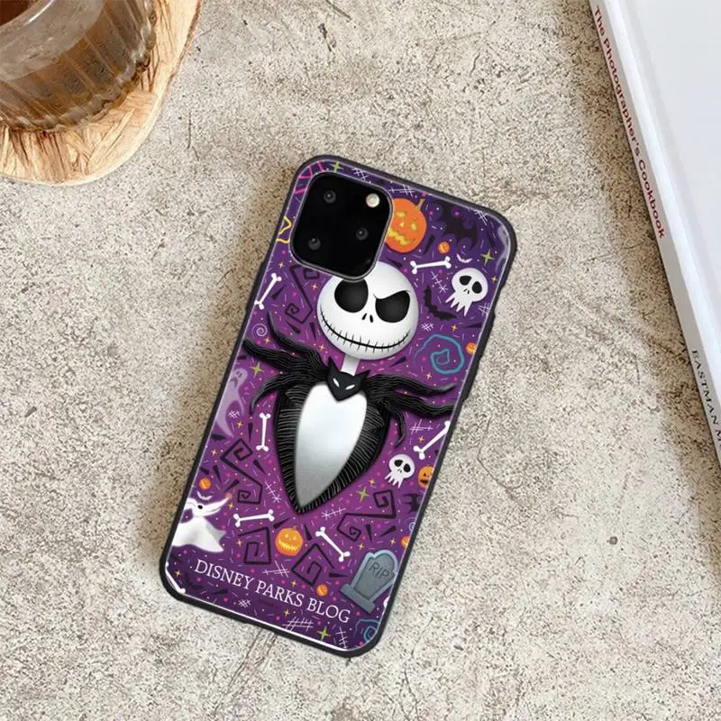 

Jack Skellington Christmas Black TPU Phone Case For Iphone 6 6s 7 8 Plus XR X XS XSmax 11 12 Pro Mini Max