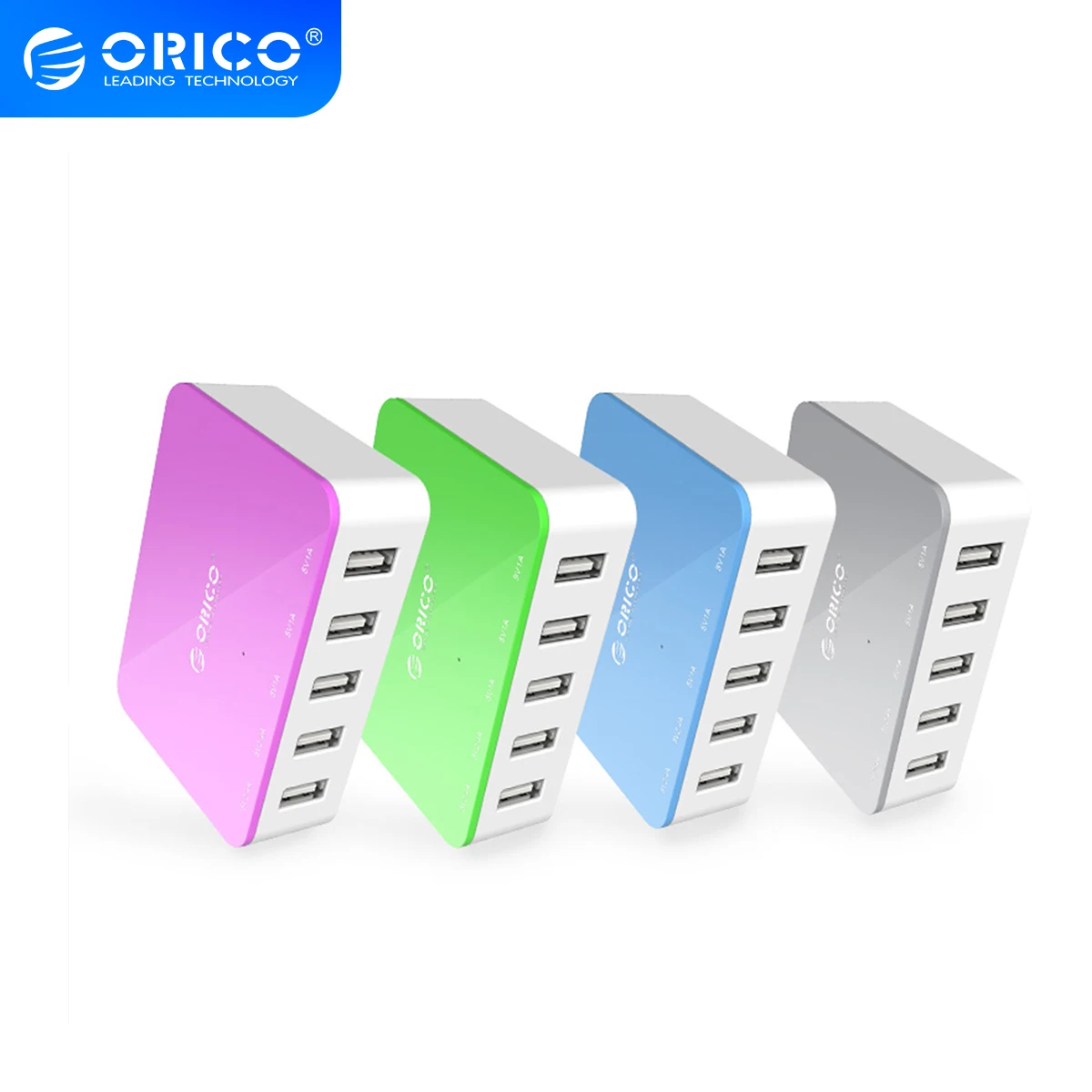 

ORICO 5 портов настольное USB зарядное устройство 5V2.4A портативное зарядное устройство для Xiaomi Samsung Huawei Смартфон Зарядка для путешествий