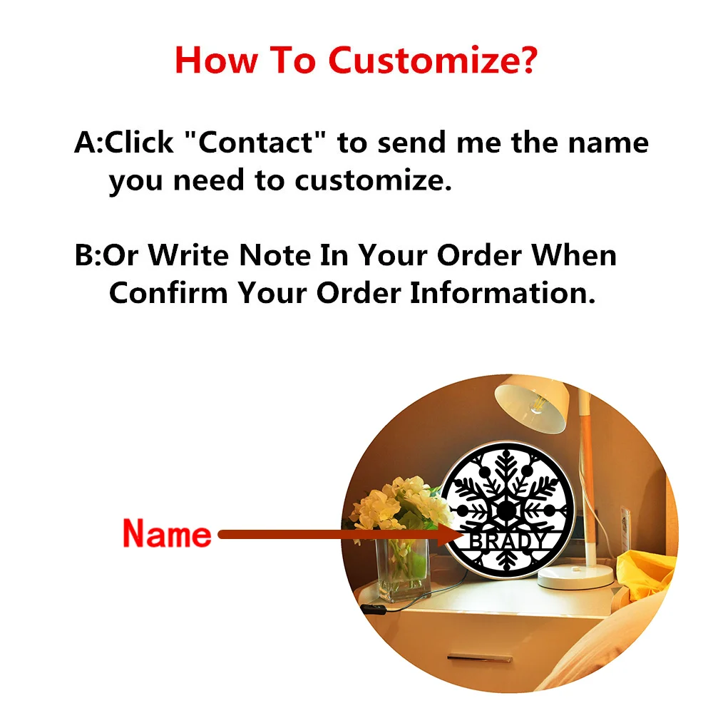 

Personalized Name LED Night Light Snowflake With Custom Name Acrylic Lamp for Couples Baby Room Bedroom Custom Wall Decor Gifts