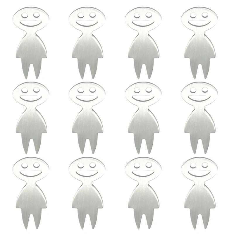 

12Pcs Fruit Fork Mini Snack Cake Dessert Food Fruit Pick Toothpick Bento Lunches Party Decor Stainless Steel Kitchen Tool NORBI