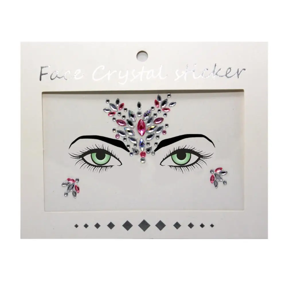 Акриловая наклейка со стразами для лица Защита окружающей среды блестящие яркие