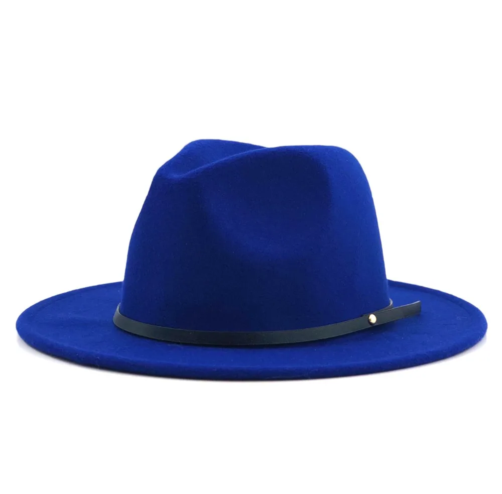 

Simple Women Men Wool Vintage Gangster Trilby Felt Fedora Hat With Wide Brim Gentleman Elegant Lady Winter Autumn Jazz Caps