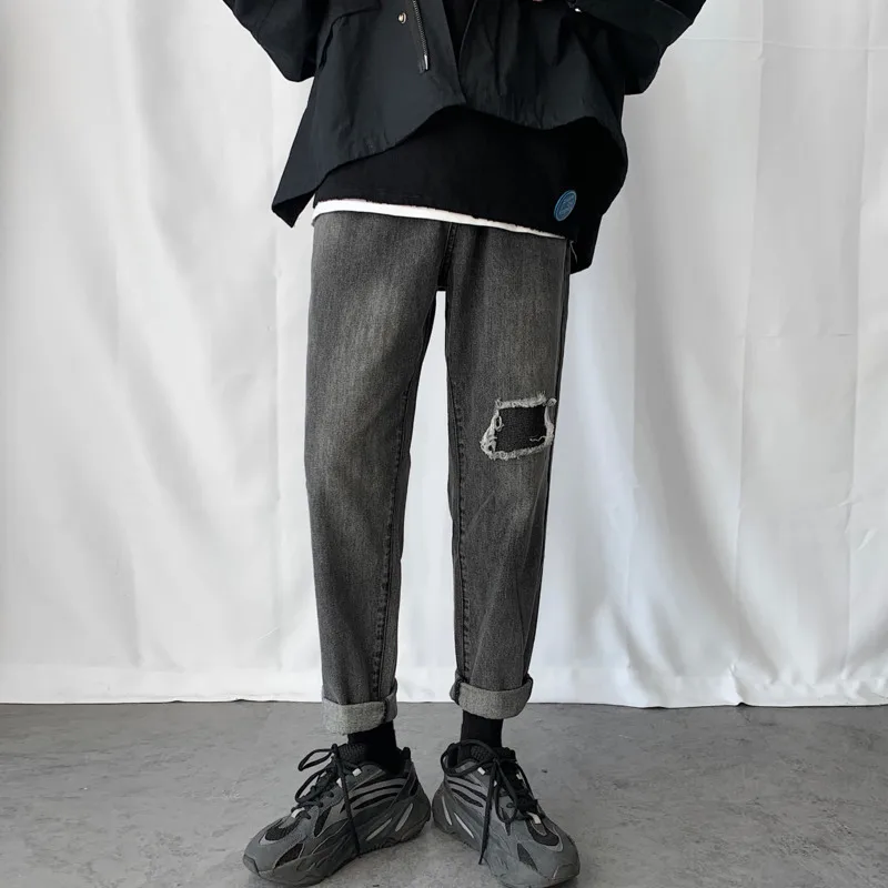 Весна и осень 2020 новые молодежные Популярные парные облегающие джинсы модные