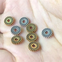 50pcs 7mm disc spacer connector foe jewelry making diy handmade bracelet necklace accessories material wholesale alloy jewelry