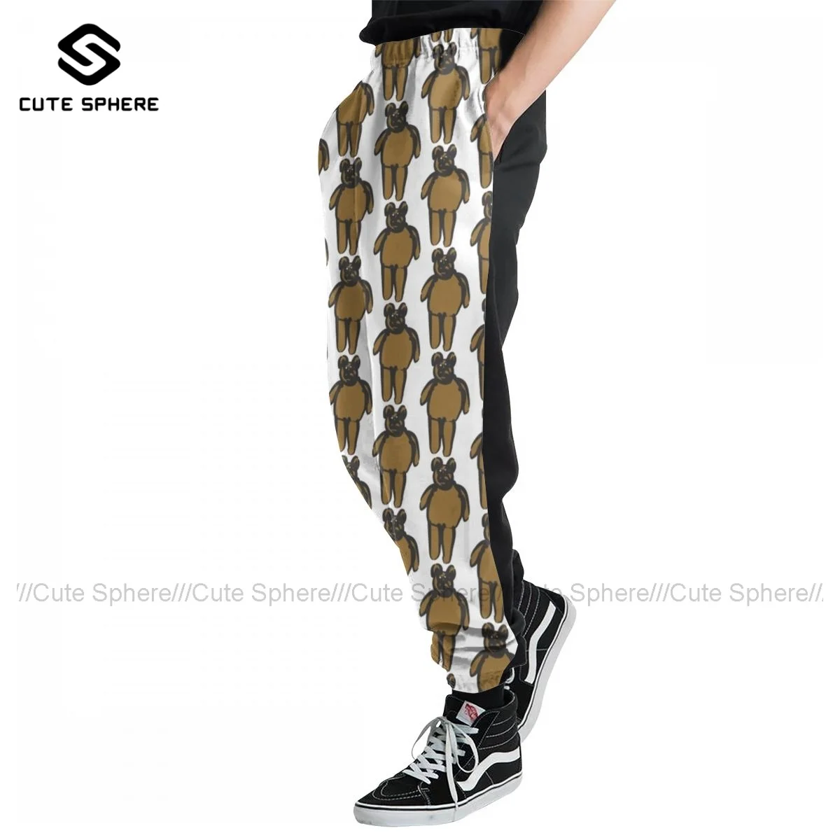 

Teddy Sweatpants Bulk Funny Joggers Men Running Polyester Casual Pants