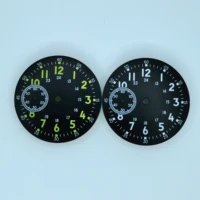 new watch part 38 5mm dial green luminous fit st36 eta6497 manual winding movement