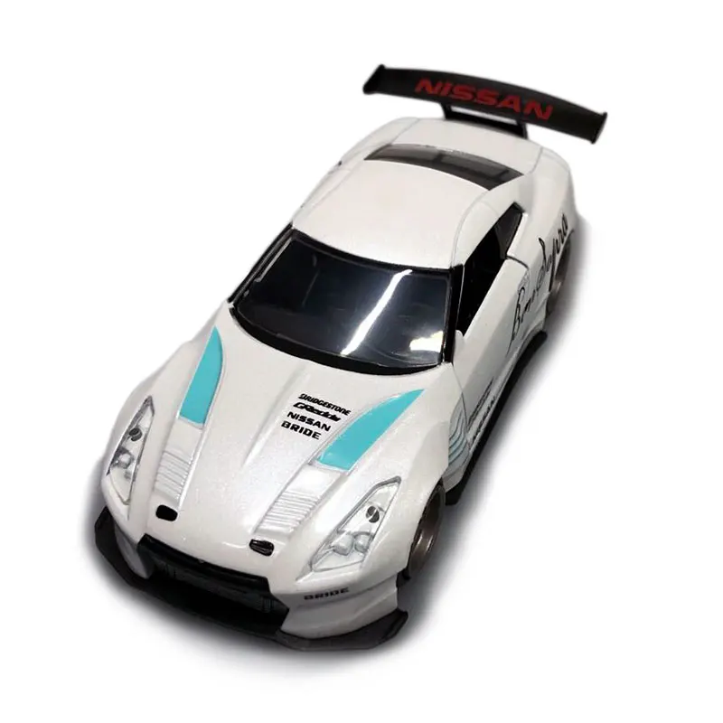 GT R R35 white JADA 1/32 масштабная модель автомобиля игрушки 1961 CHEVY IMPALA литая металлическая модель автомобиля игрушка для подарка/детей/коллекции - Цвет: GT R R35 white