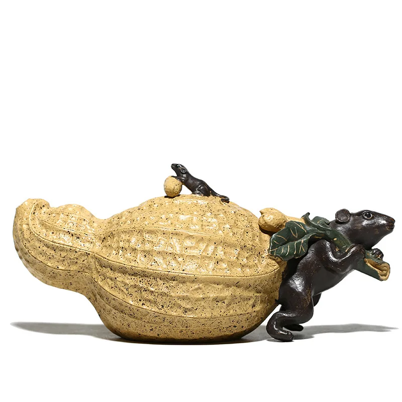 

Zisha teapot peanut teapot changyuehong gift tea set raw material Zisha handmade teapot yuzhongsha factory