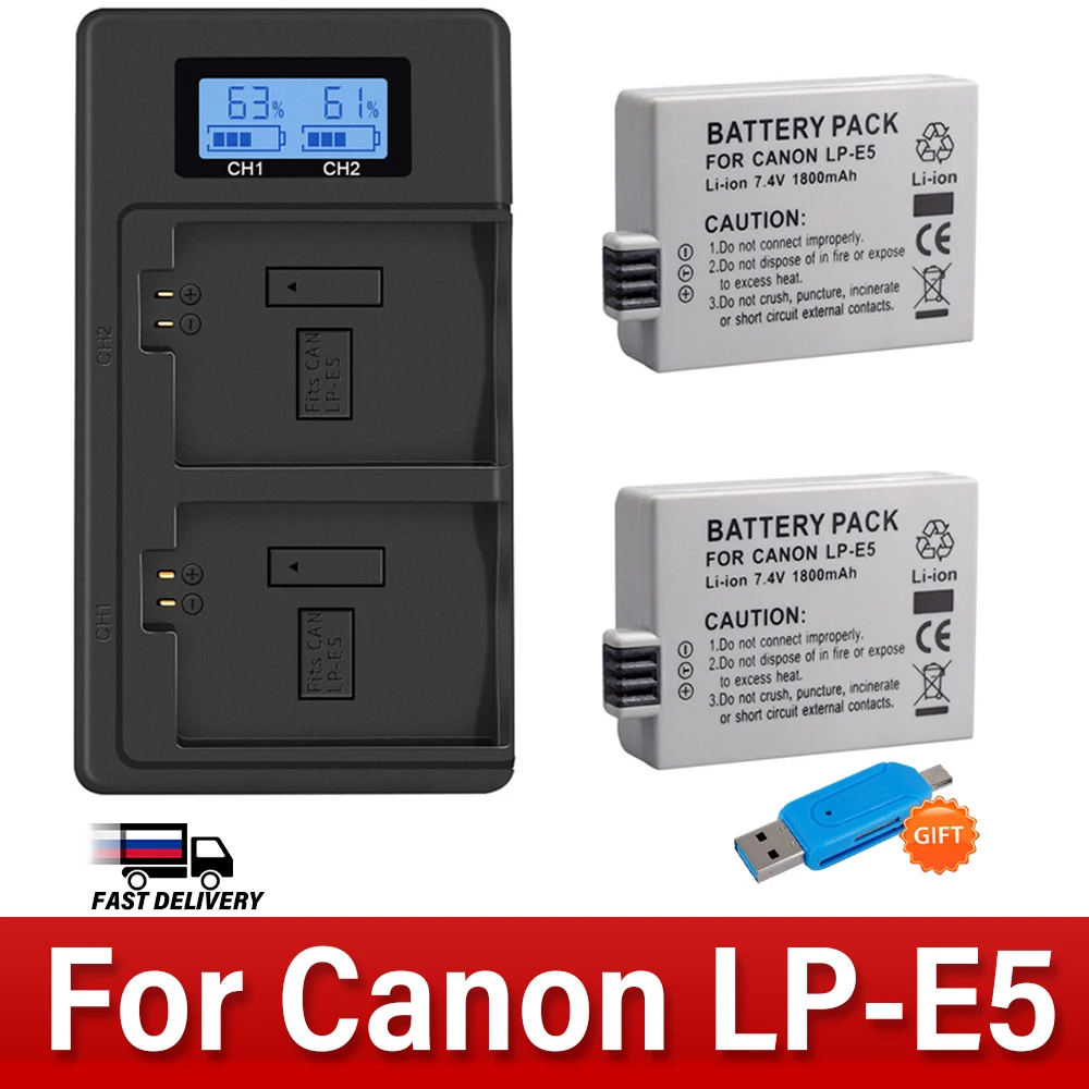 PALO LP E5 LPE5 Камера Батарея для цифровой однообъективной зеркальной камеры Canon Eos 450D