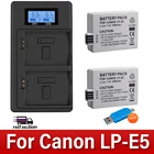 PALO LP-E5 LPE5 LP E5 Камера Батарея для цифровой однообъективной зеркальной камеры Canon Eos 450D 500D 1000D поцелуй X3 поцелуй F Rebel Xsi + ЖК-дисплей двойной USB Зарядное устройство