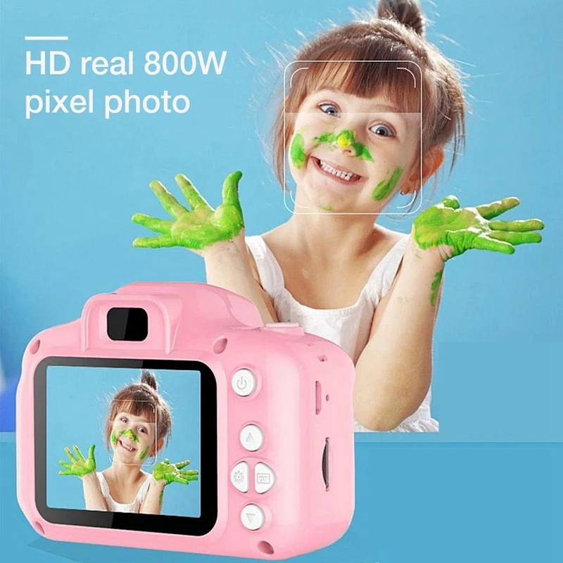 2 дюйма HD Sn аккумуляторная цифровая мини камера дети мультфильм милые камеры