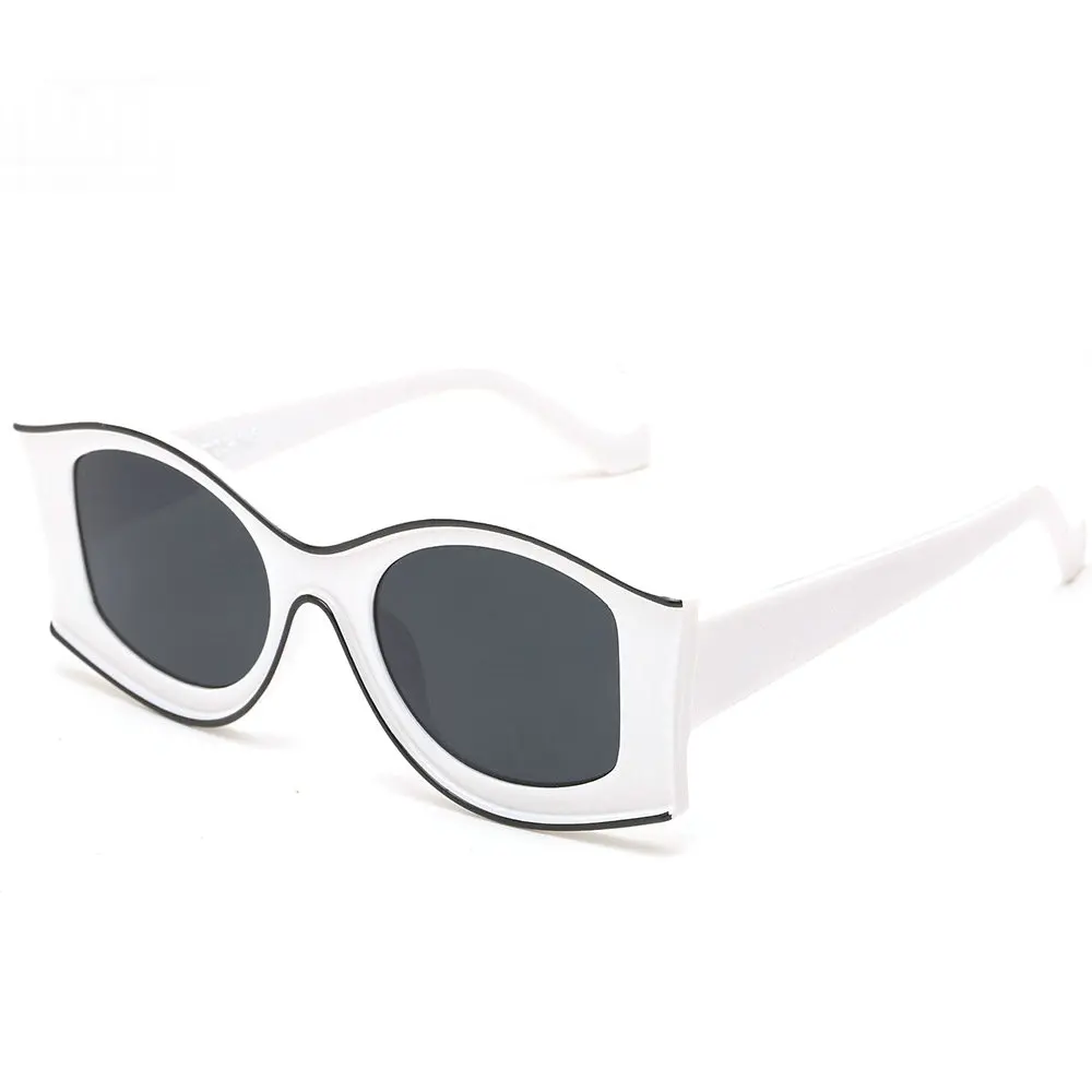 

Европейские и американские Солнцезащитные очки в большой оправе, трендовые солнцезащитные очки неправильной формы, новинка 2021, индивидуальные солнцезащитные очки в стиле панк, хип-хоп