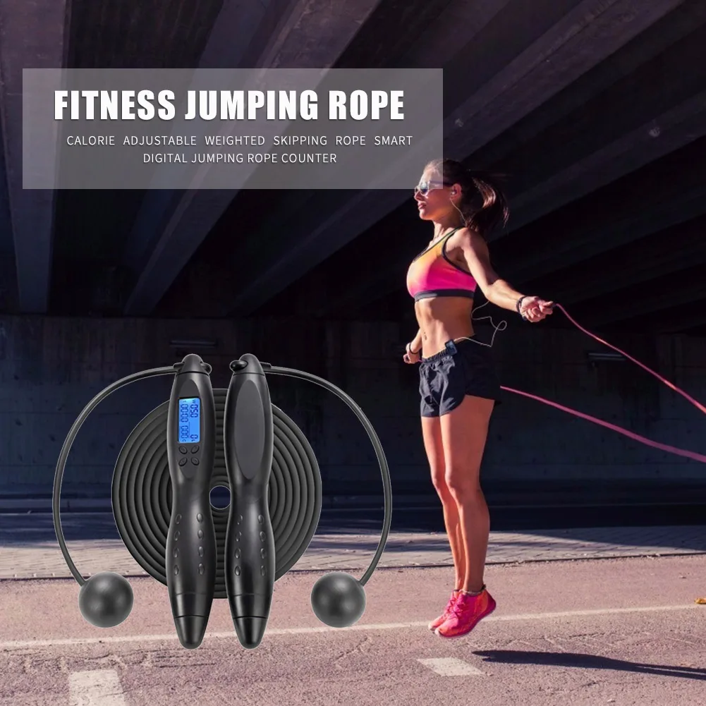 Беспроводные Скакалка для занятия спортом дома цифровой подсчет скакалка со
