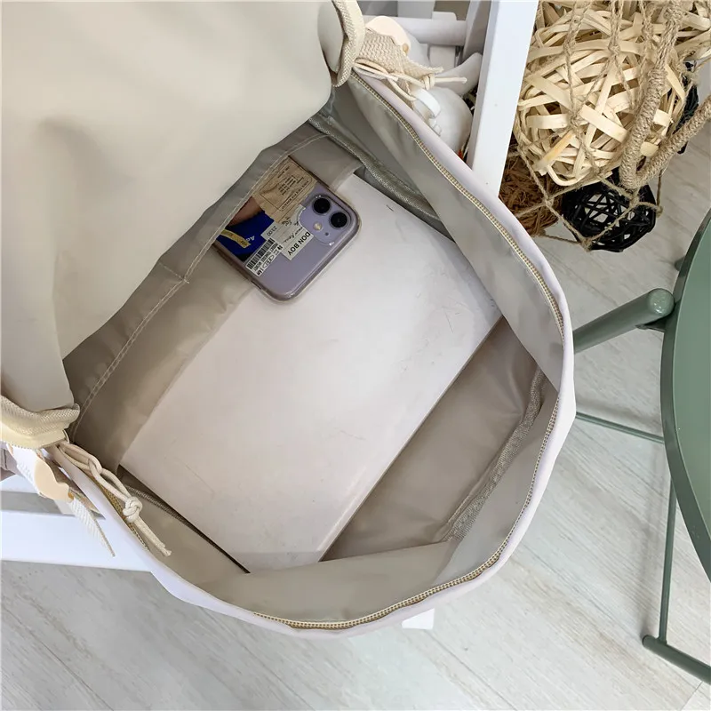 

Student Bags Backpack Women Book Cute College School New Casual 2021 Teenage Badge Harajuku Girls Nylon Fashion Female Luxury