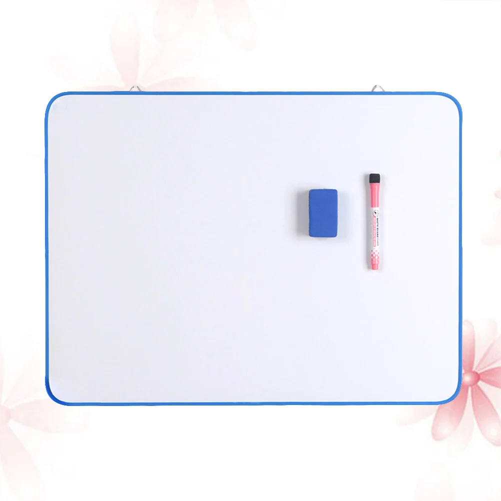 Пластиковая доска для письма маленькая белая доска для детей подвесная офисная магнитная доска для сообщений блокнот (синий/21x28 см)